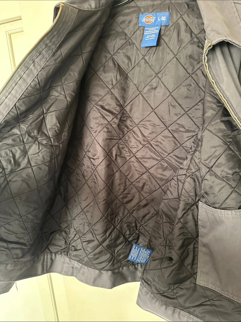 Dickies Men's Charcoal Zip-Front Bomber Jacket - Picture 10 of 12